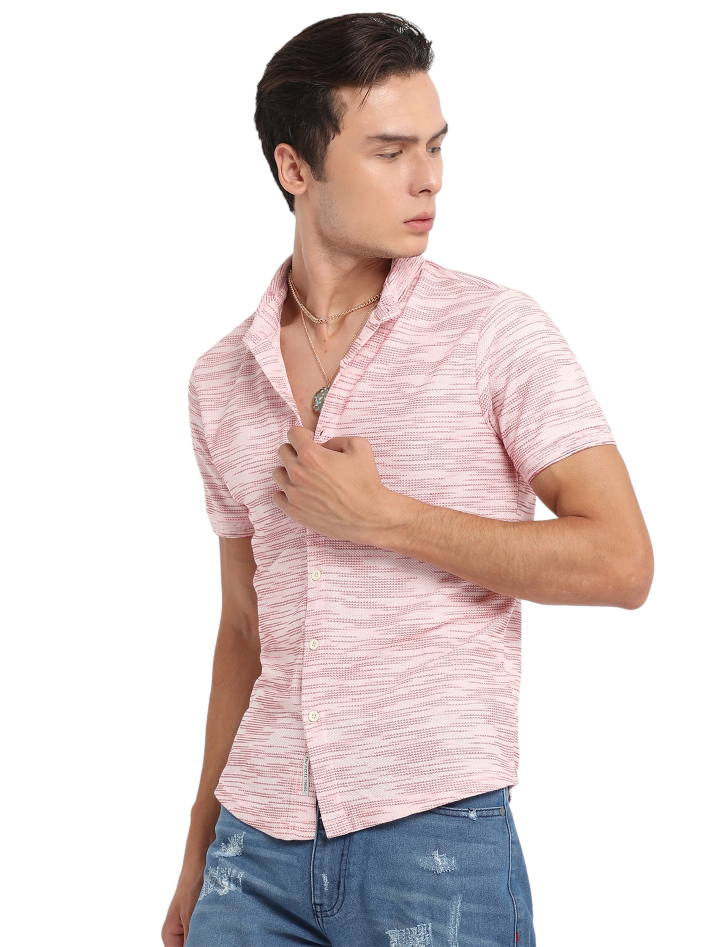 Campus Sutra Regular Fit Skjorte ' Jasiah ' i pink