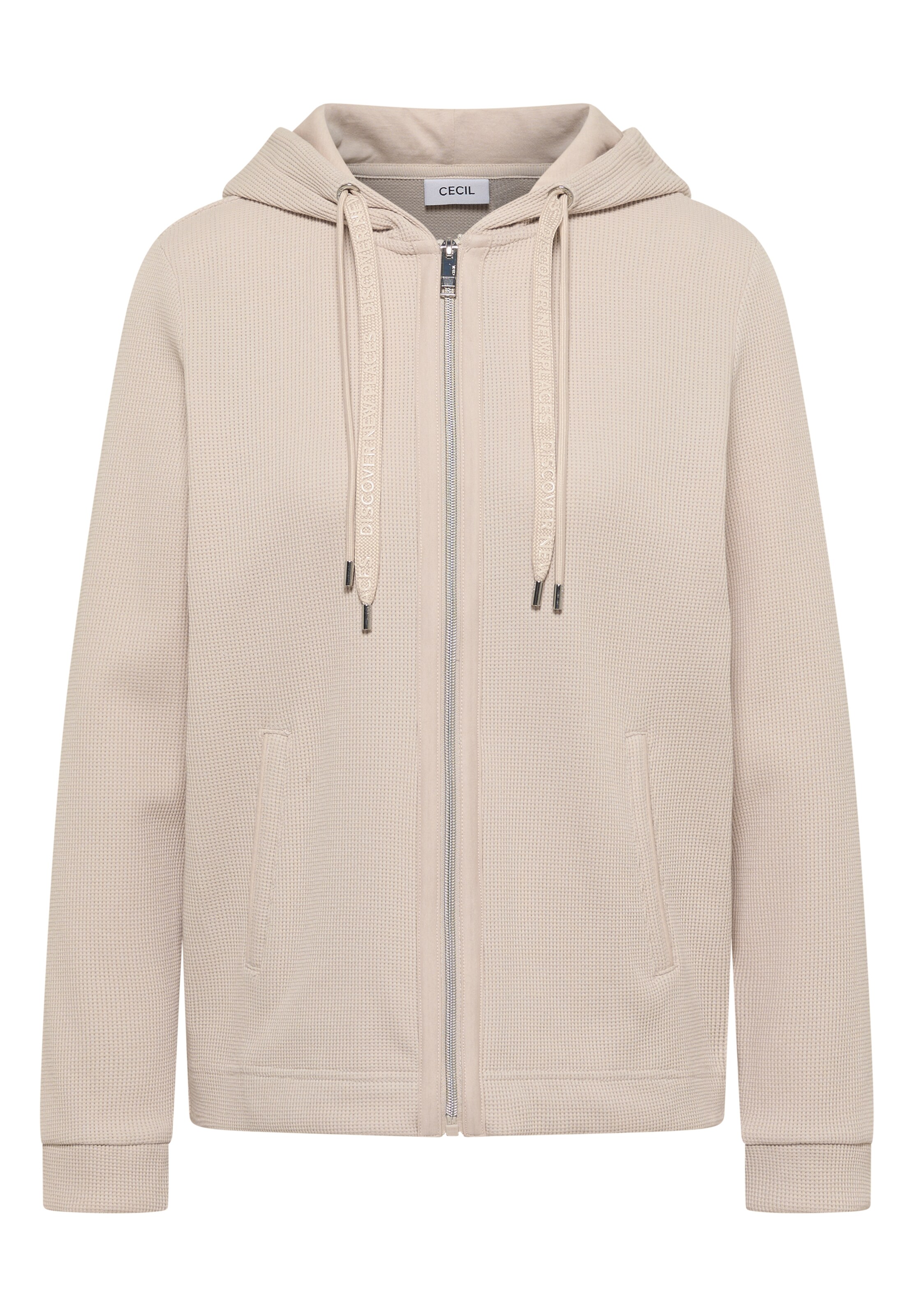 CECIL Sweatjacke in Beige: Vorderseite