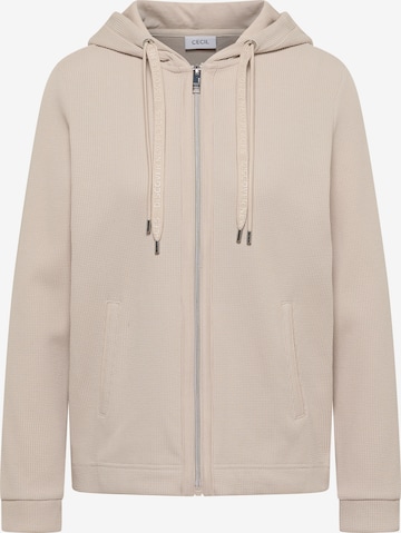 CECIL Sweatjacke in Beige: Vorderseite