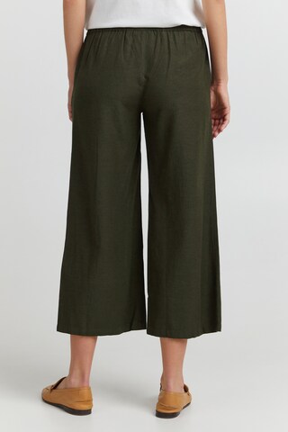 Wide Leg Pantalon 'MADDIE' Fransa en vert