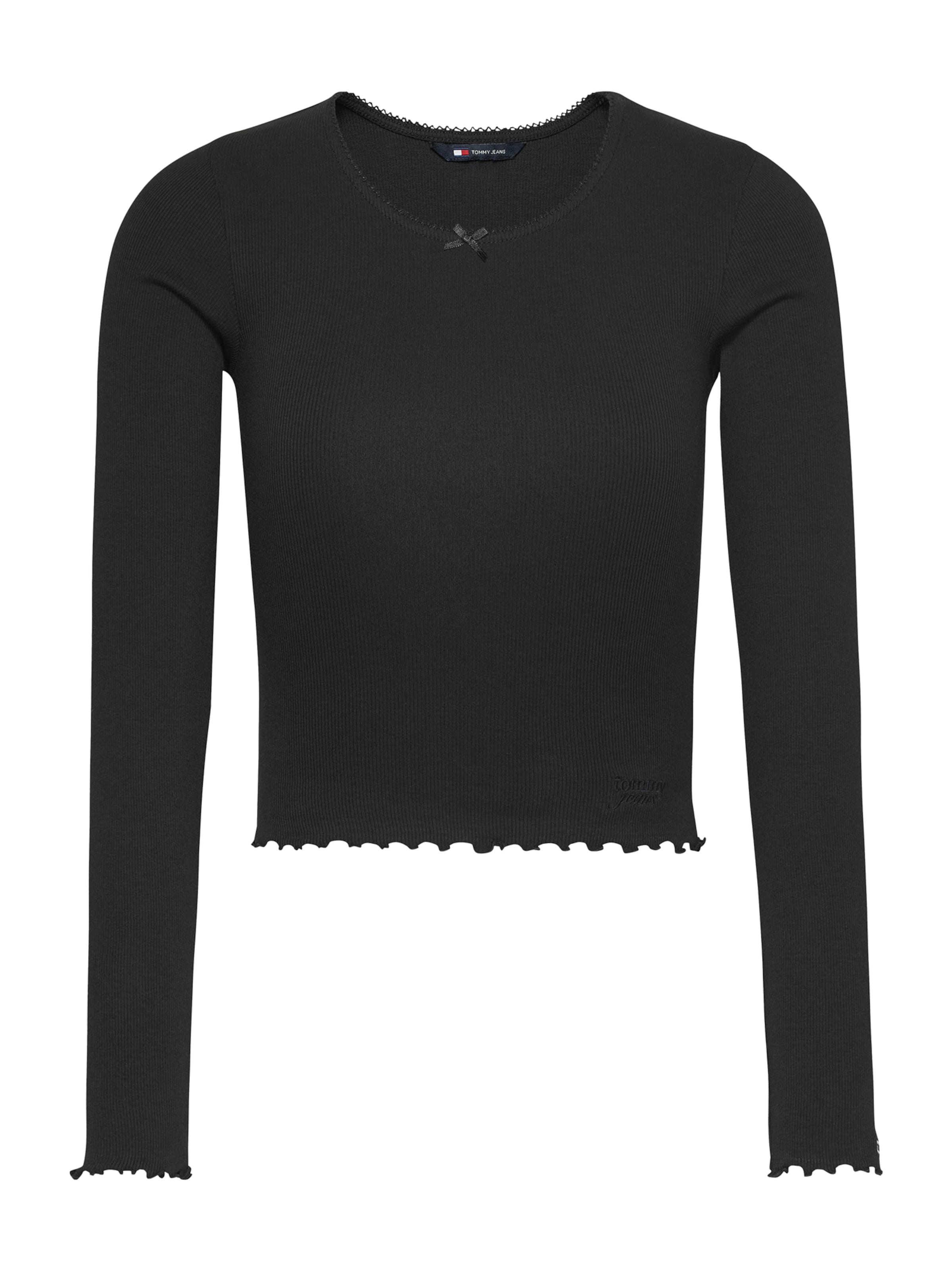 Tommy Jeans Shirt in Zwart: voorkant