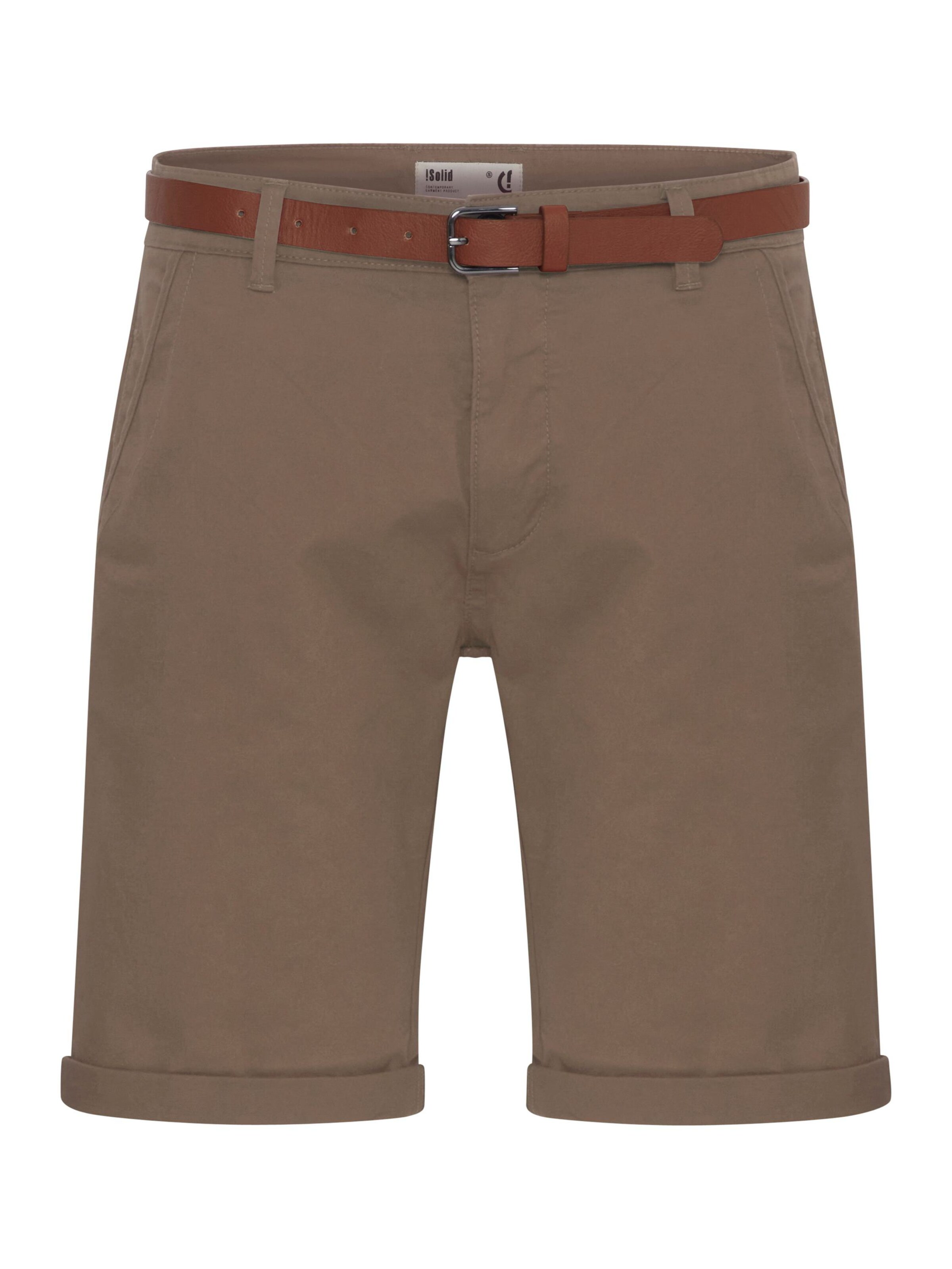 !Solid Chinoshorts 'Montijo' in Braun: Vorderseite