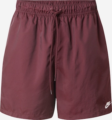 Nike Sportswear Штаны 'CLUB' в Красный: спереди