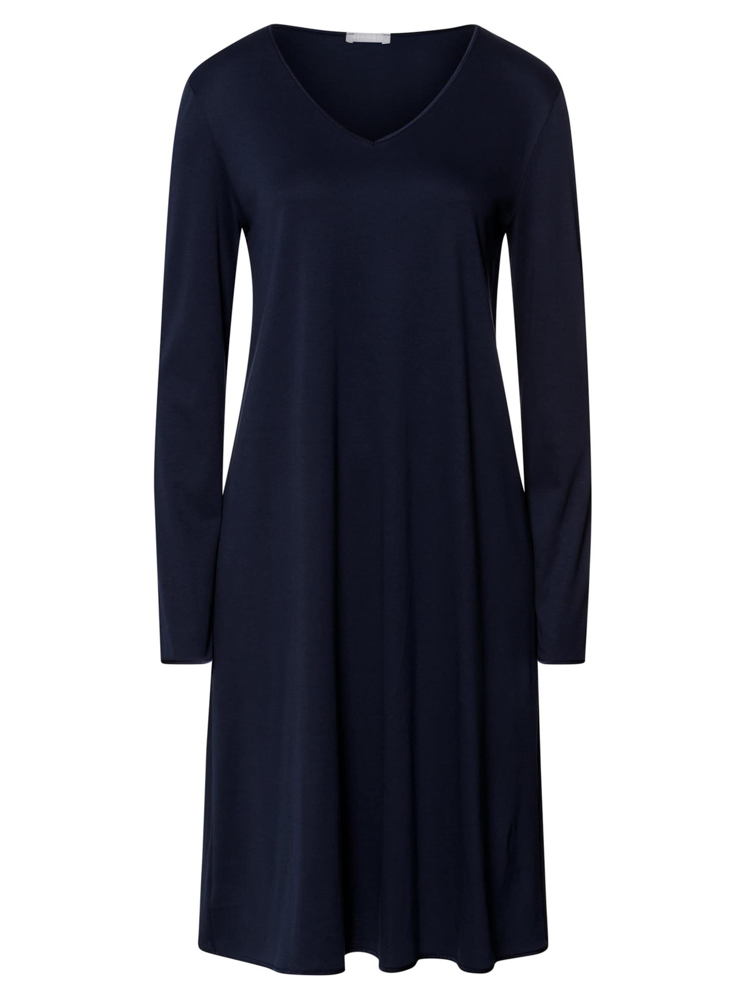Hanro Nightgown 'Cotton Silk' in Blue: front
