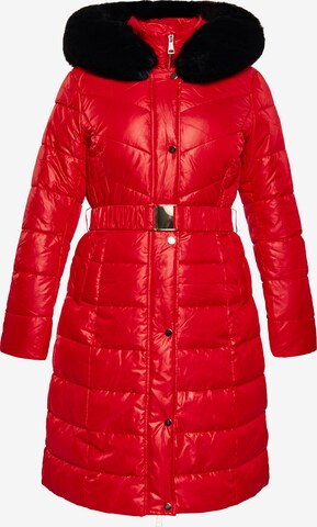 Manteau d’hiver faina en rouge : devant