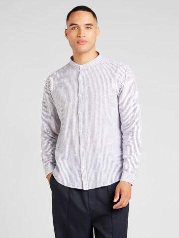 QS Regular Fit Hemd in Grau: Vorderseite