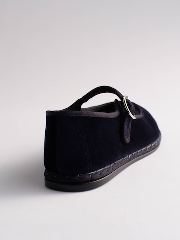 The Set Ballerina met riempjes 'Premium' in Blauw
