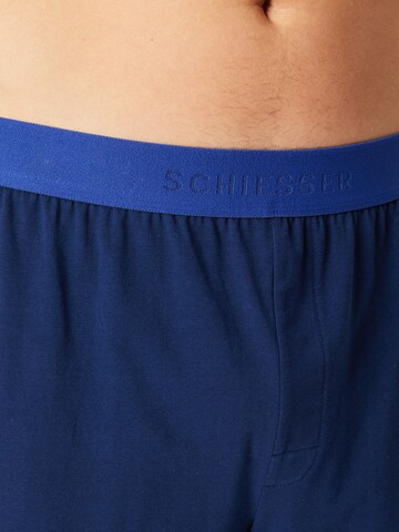 SCHIESSER Pyjama kort in Blauw