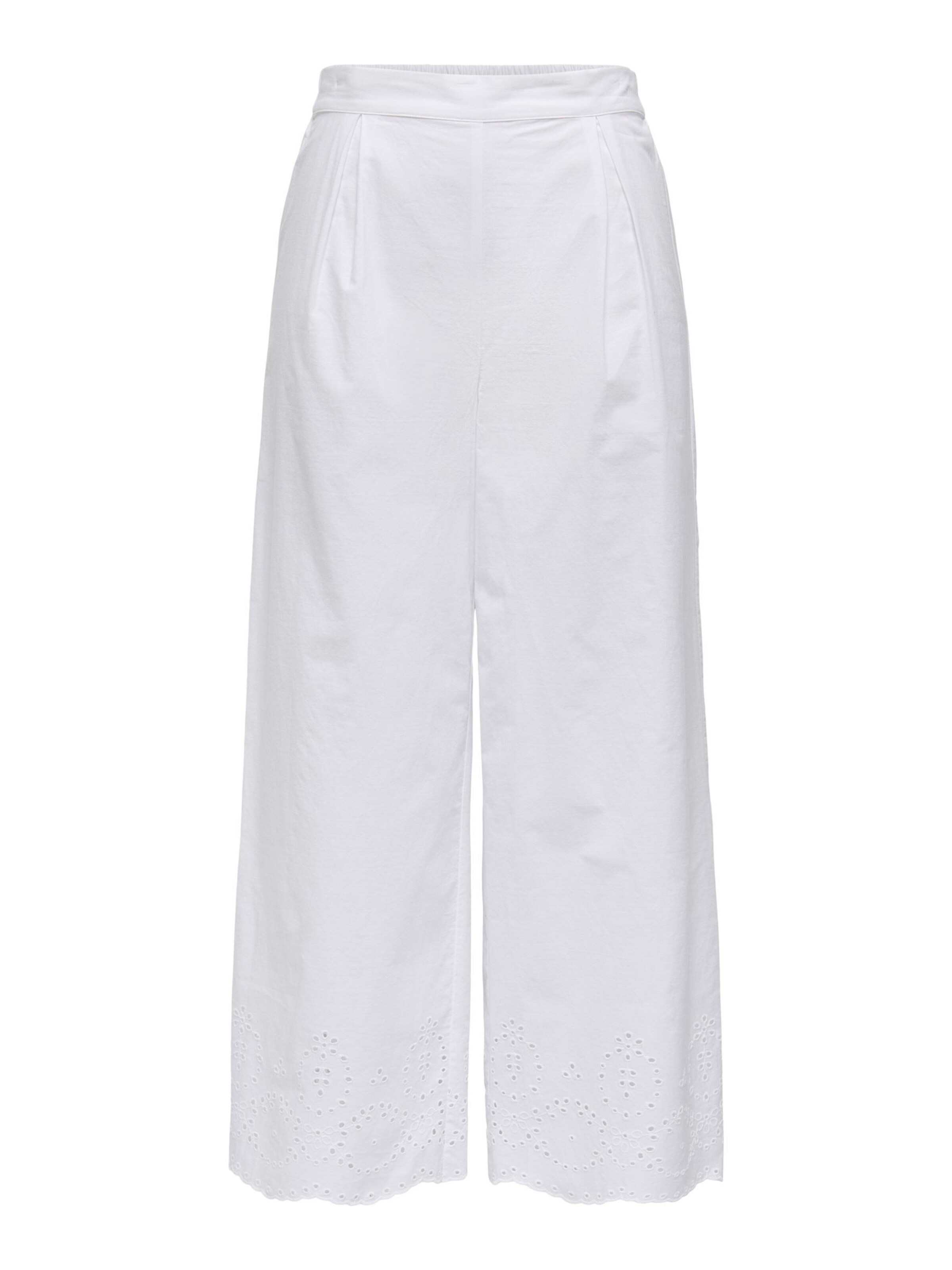 ONLY Loose fit Pleat-front trousers 'Roxanne' in White: front