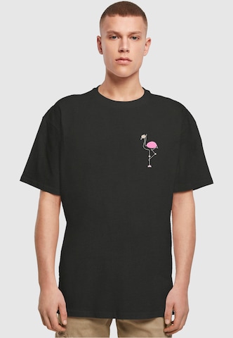 Merchcode Shirt 'Flamingo' in Schwarz: predná strana