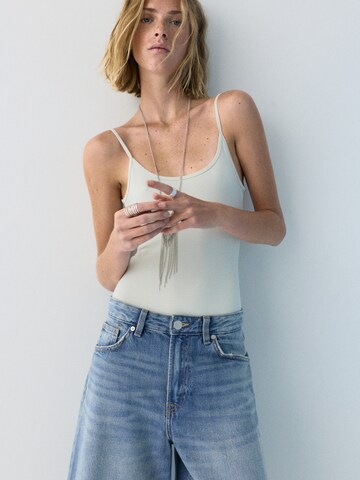 Wide Leg Jean Pull&Bear en bleu
