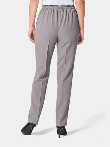 Goldner Regular Pleated Pants 'Martha' in Grey