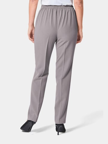 Regular Pantalon à plis 'Martha' Goldner en gris