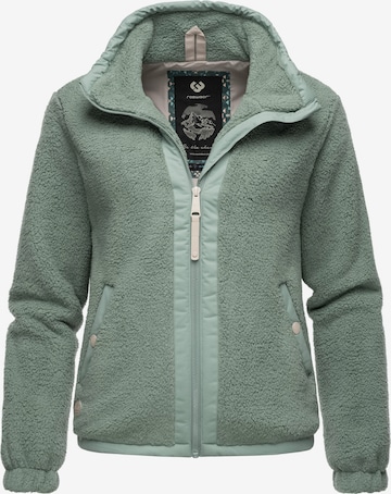 Ragwear Fleece jas 'Nordicka' in Groen: voorkant