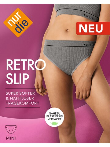 Nur Die - Braga 'Retro Slip' en gris: frente