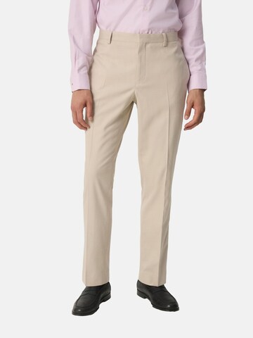 Next Regular Bandplooibroek 'Smoking' in Beige: voorkant