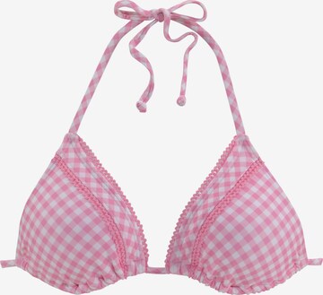 Hauts de bikini BUFFALO en rose : devant