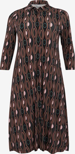 Yoek Kleid in braun / grün / pink / schwarz, Produktansicht