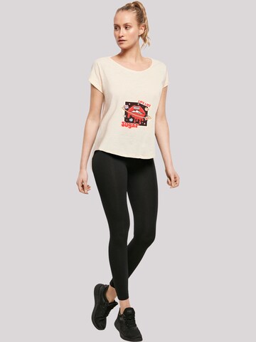 T-shirt 'Lips Like Sugar Valentinstag' F4NT4STIC en beige