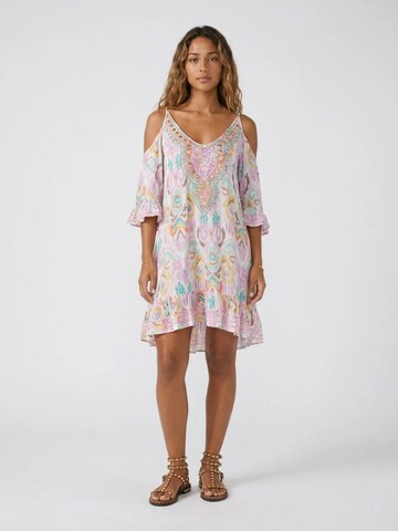 Miss June Jurk 'Robe Courte Birds' in Gemengde kleuren