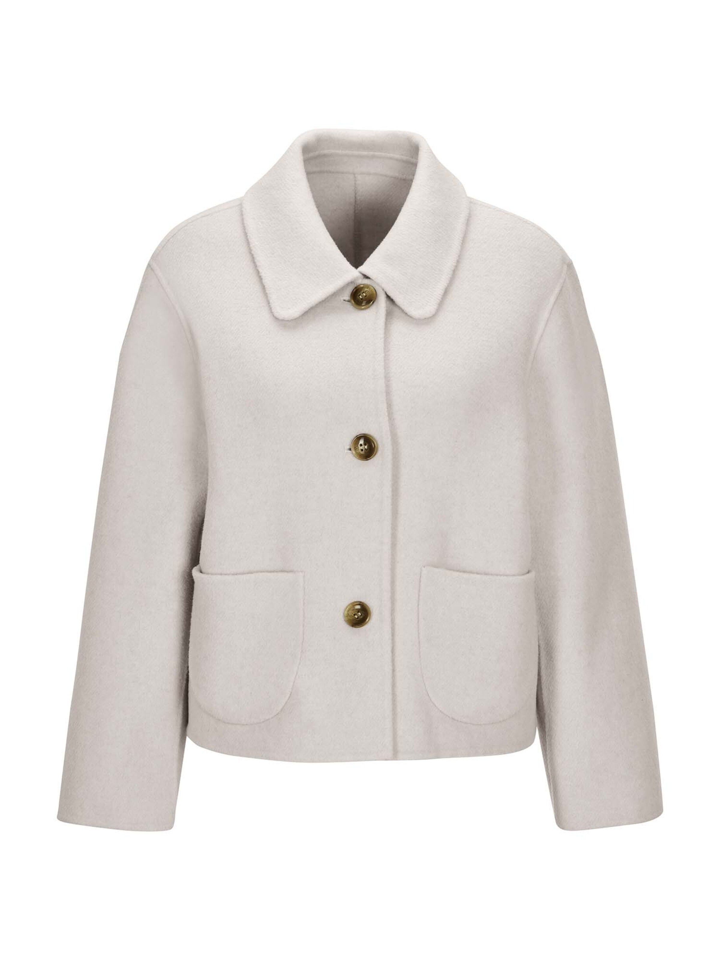 Veste mi-saison MADELEINE en blanc : devant