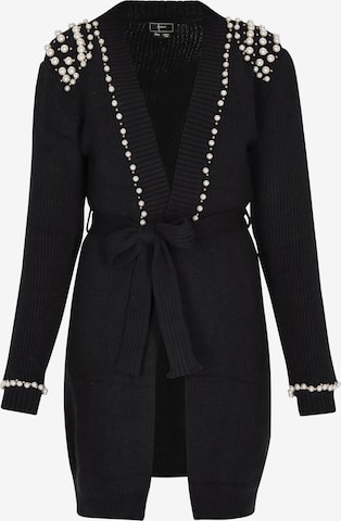 faina - Cárdigan en negro: frente