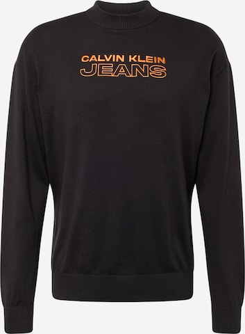 Pull-over Calvin Klein Jeans en noir : devant