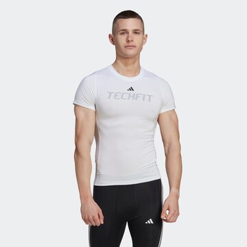 T-Shirt fonctionnel ADIDAS PERFORMANCE en blanc : devant