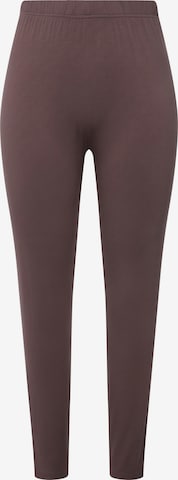 Skinny Leggings Ulla Popken en marron : devant