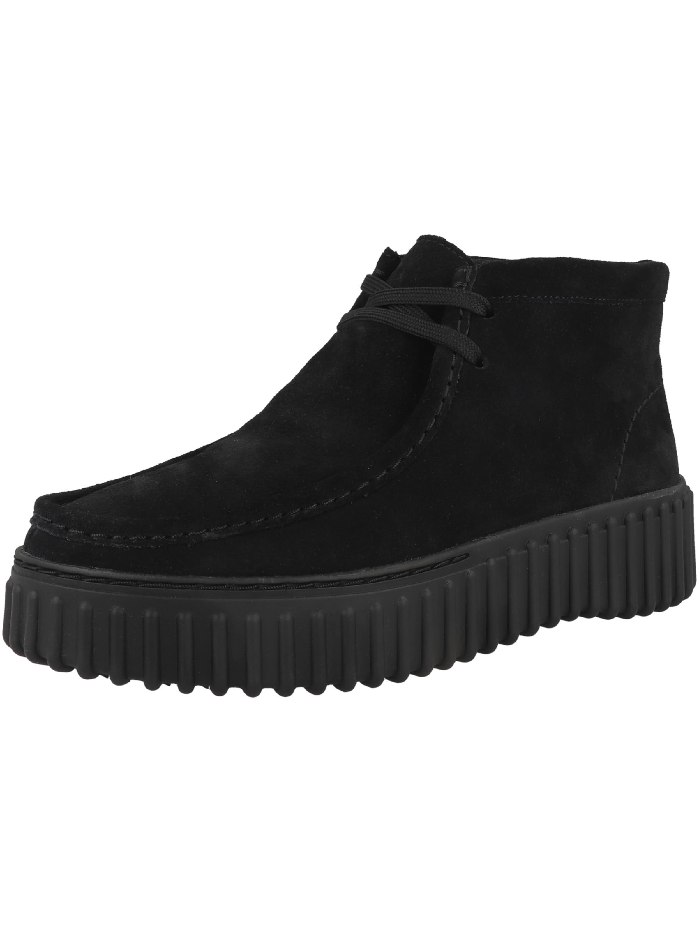 CLARKS Lace-up bootie 'Torhill Moss' in Black: front