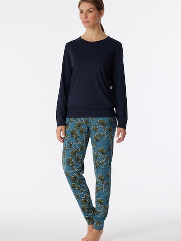 SCHIESSER Pyjama ' Contemporary Nightwear ' in Blauw: voorkant
