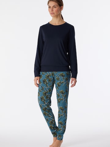 Pyjama ' Contemporary Nightwear ' SCHIESSER en bleu : devant