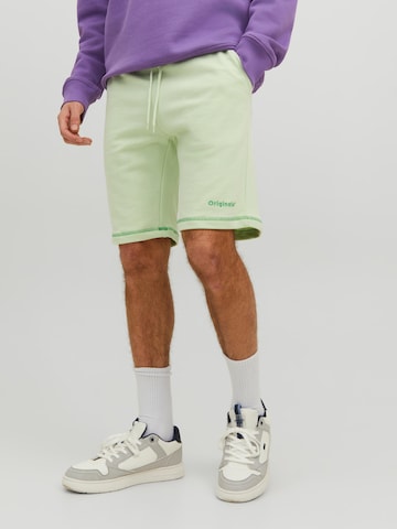 JACK & JONES Loose fit Pants in Green: front