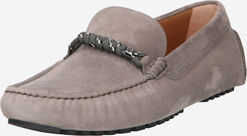 BOSS Orange Moccasins 'Driver' in Grey: front