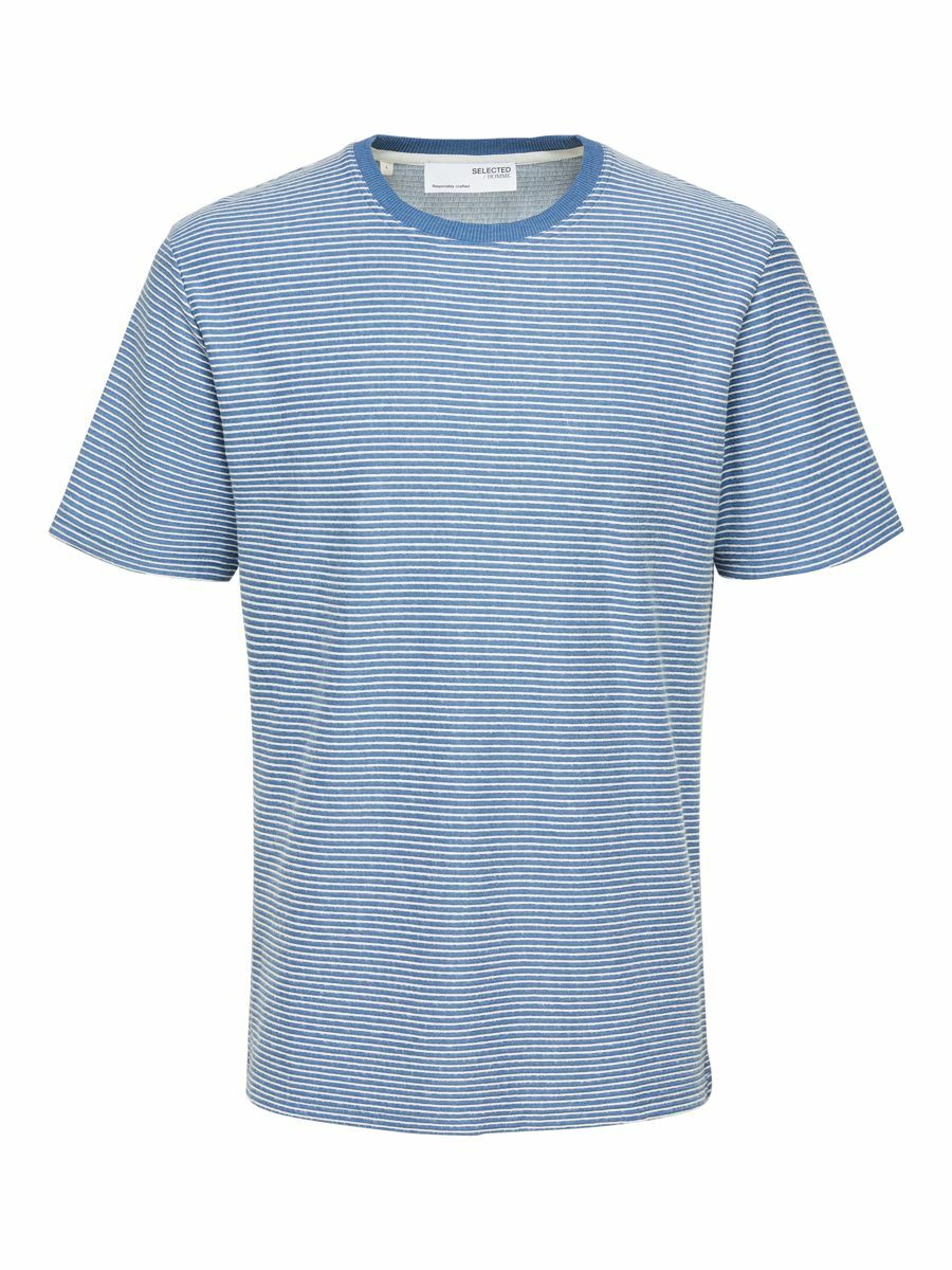 Mężczyźni cKm2q SELECTED HOMME Koszulka Tristan w kolorze Błękitnym 
