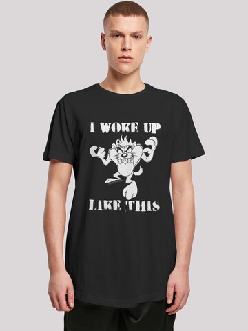 F4NT4STIC T-Shirt 'Looney Tunes Taz I Woke Up Like This' in Schwarz: Vorderseite