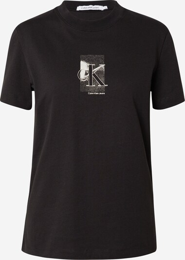 Calvin Klein Jeans T-shirt en noir / blanc, Vue avec produit