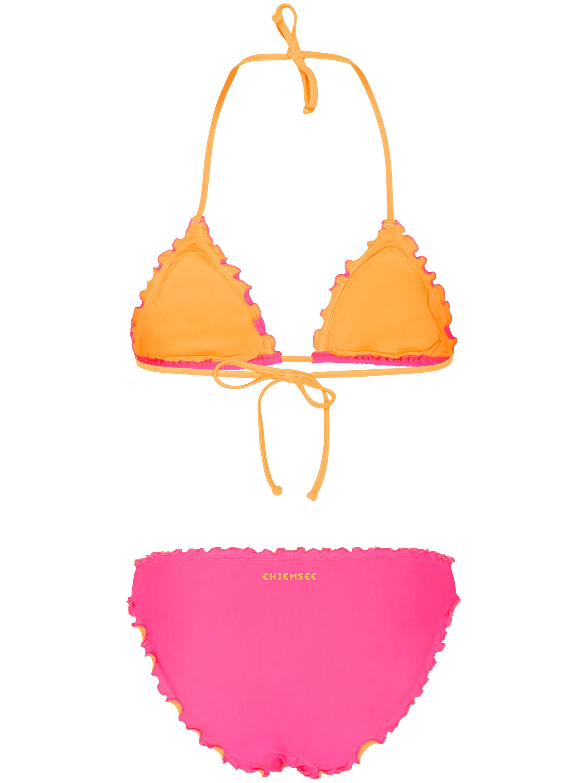 CHIEMSEE Triangle Bikini ' mit Wellenkante ' in Pink