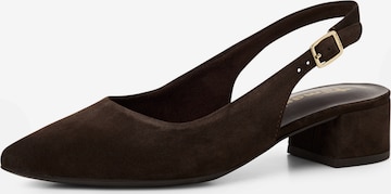 Tamaris Slingback pumps in Brown: front