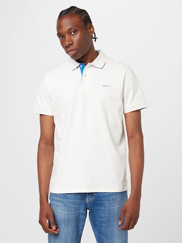 GANT - Camisa 'Rugger' em branco: frente