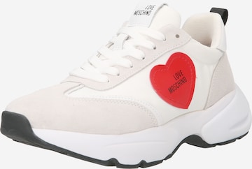 Love Moschino Sneakers in White: front