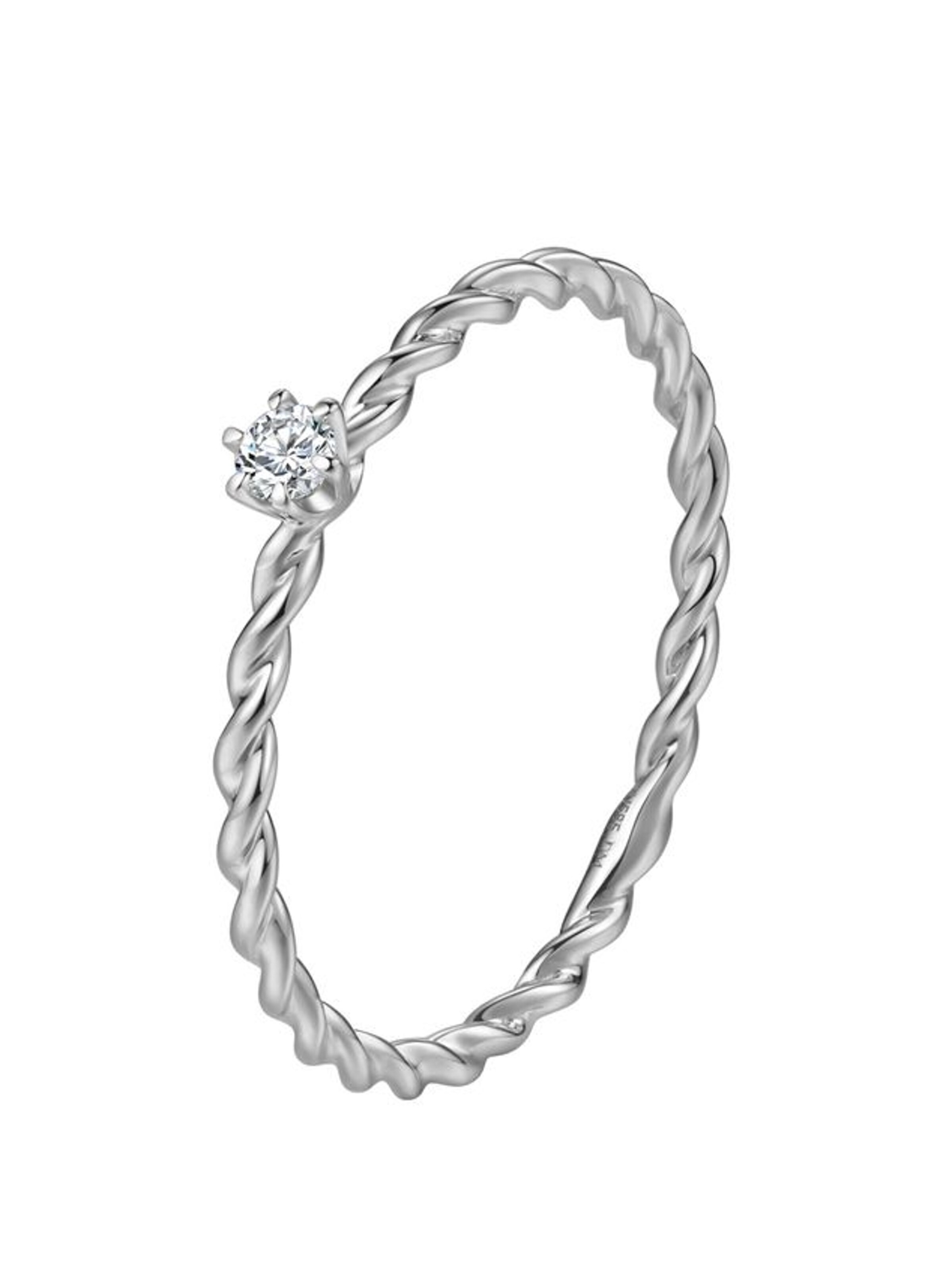 Dear Me - Anillo 'Together Diamond' en plata: frente
