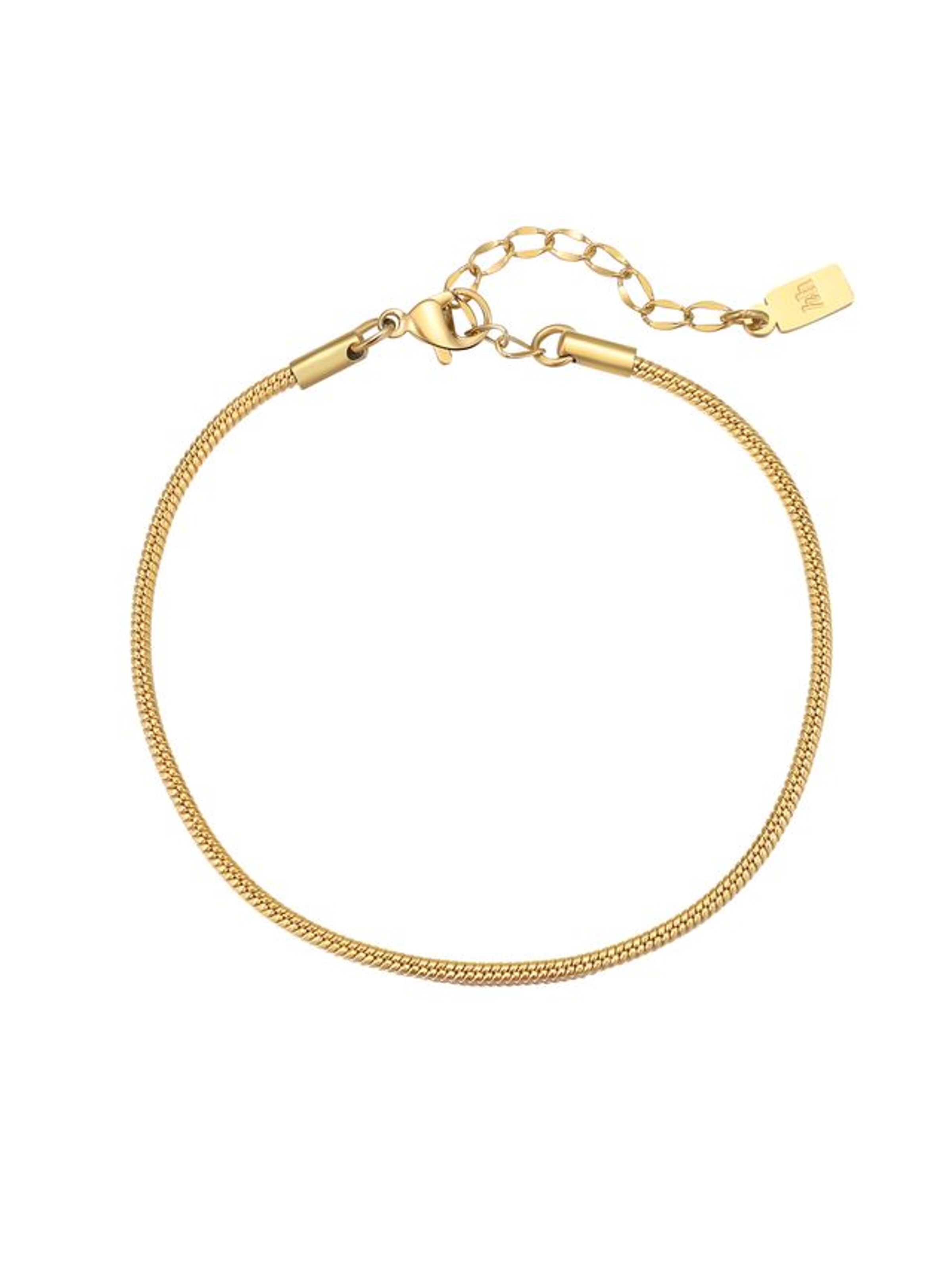 Hey Happiness - Pulsera 'Snake Wave' en oro: frente