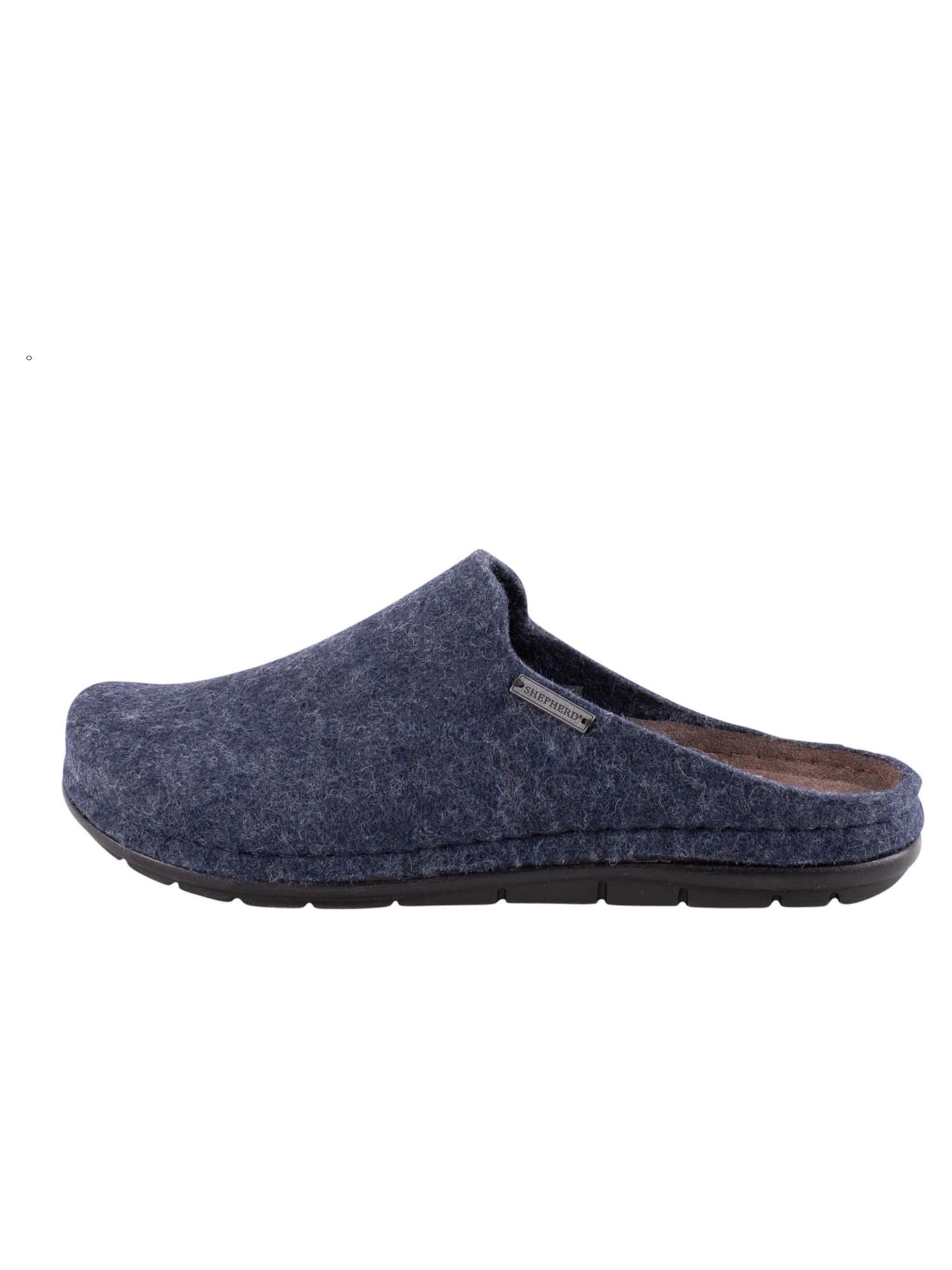 SHEPHERD Hausschuh 'Samuel'‌‌‌ in Blau: Vorderseite