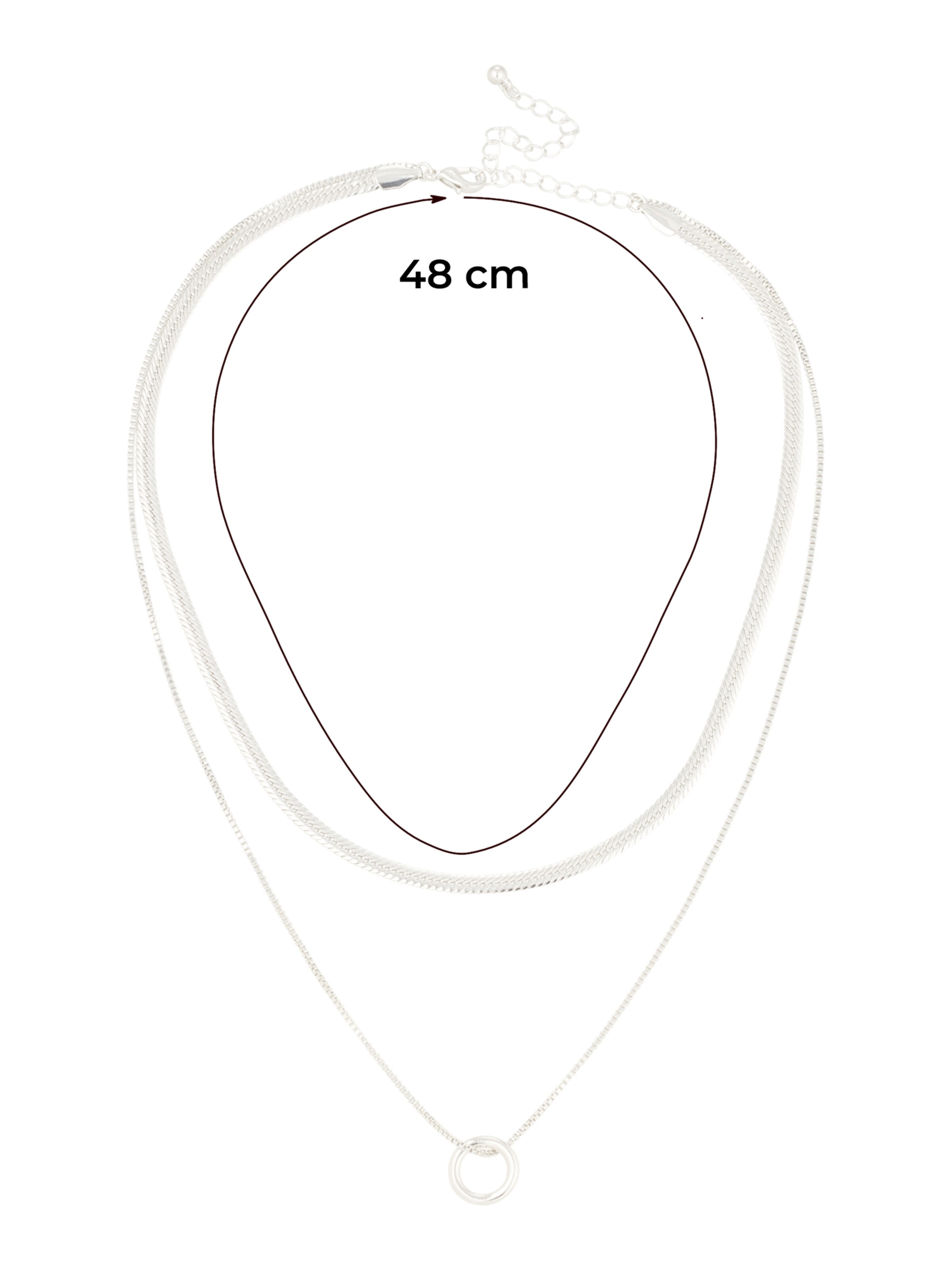 ABOUT YOU Верижка 'Malia' в сребърно