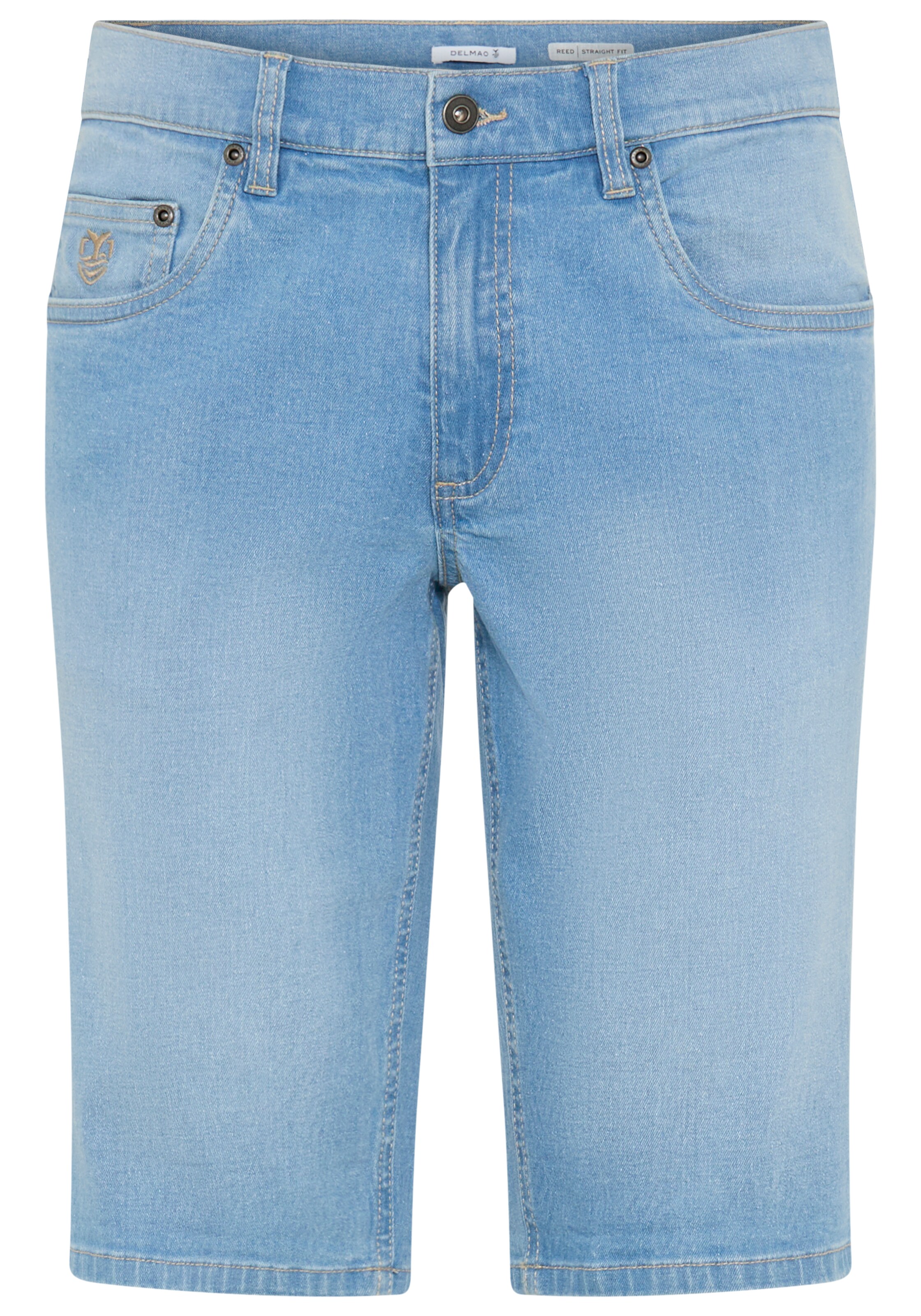 DELMAO Regular Jeans in Blue: front