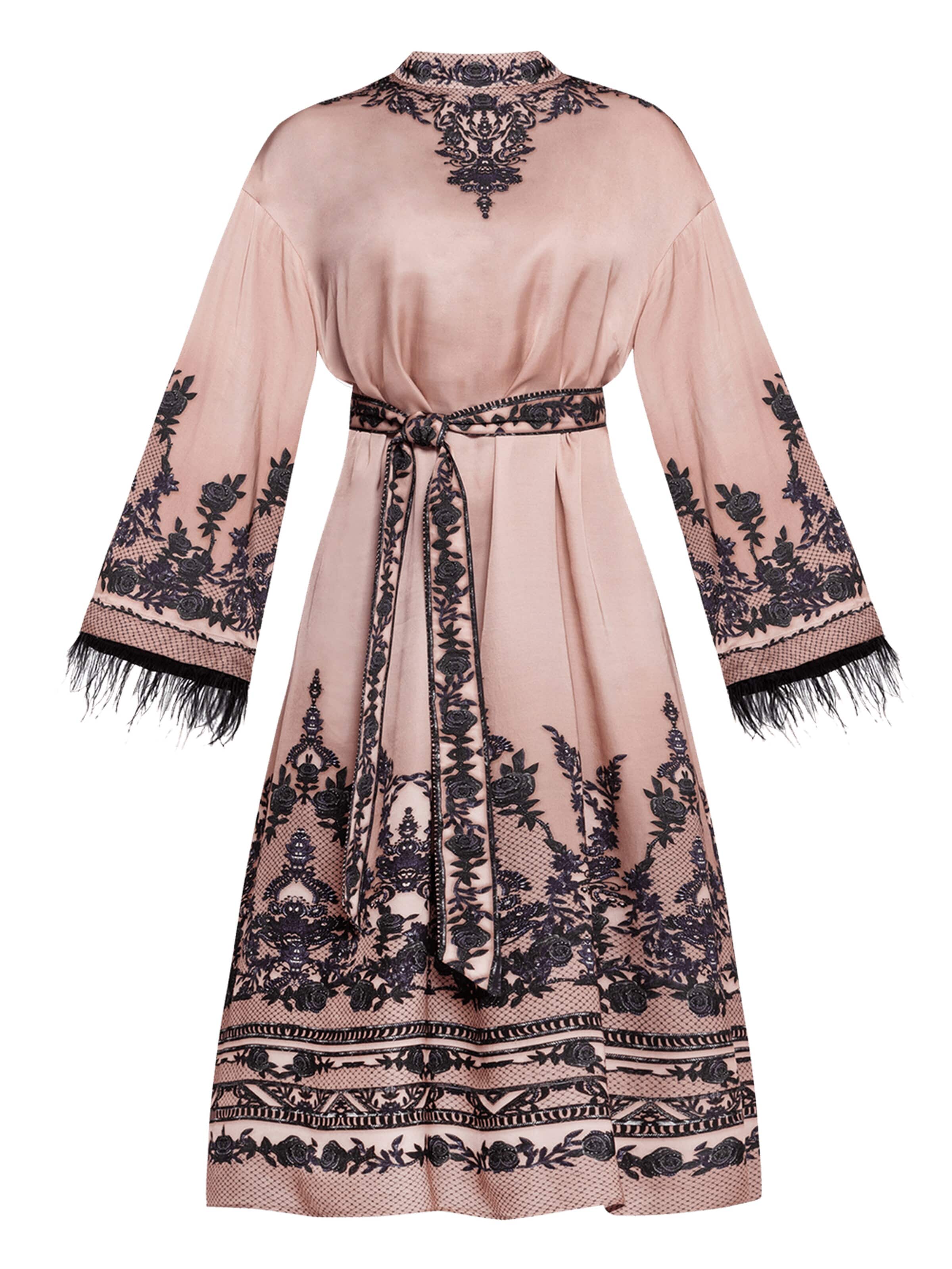 JIORO Oversized jurk 'GRAFFITI POWDER' in Gemengde kleuren: voorkant