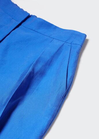 MANGO Regular Pleated Pants 'Ela' in Blue