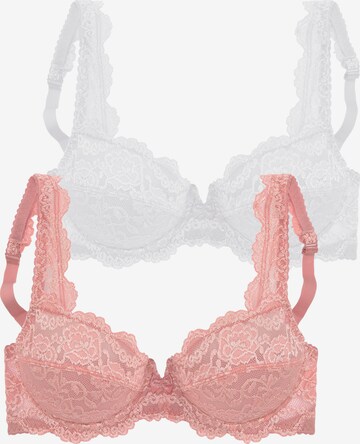 PETITE FLEUR Regular Bra in White: front