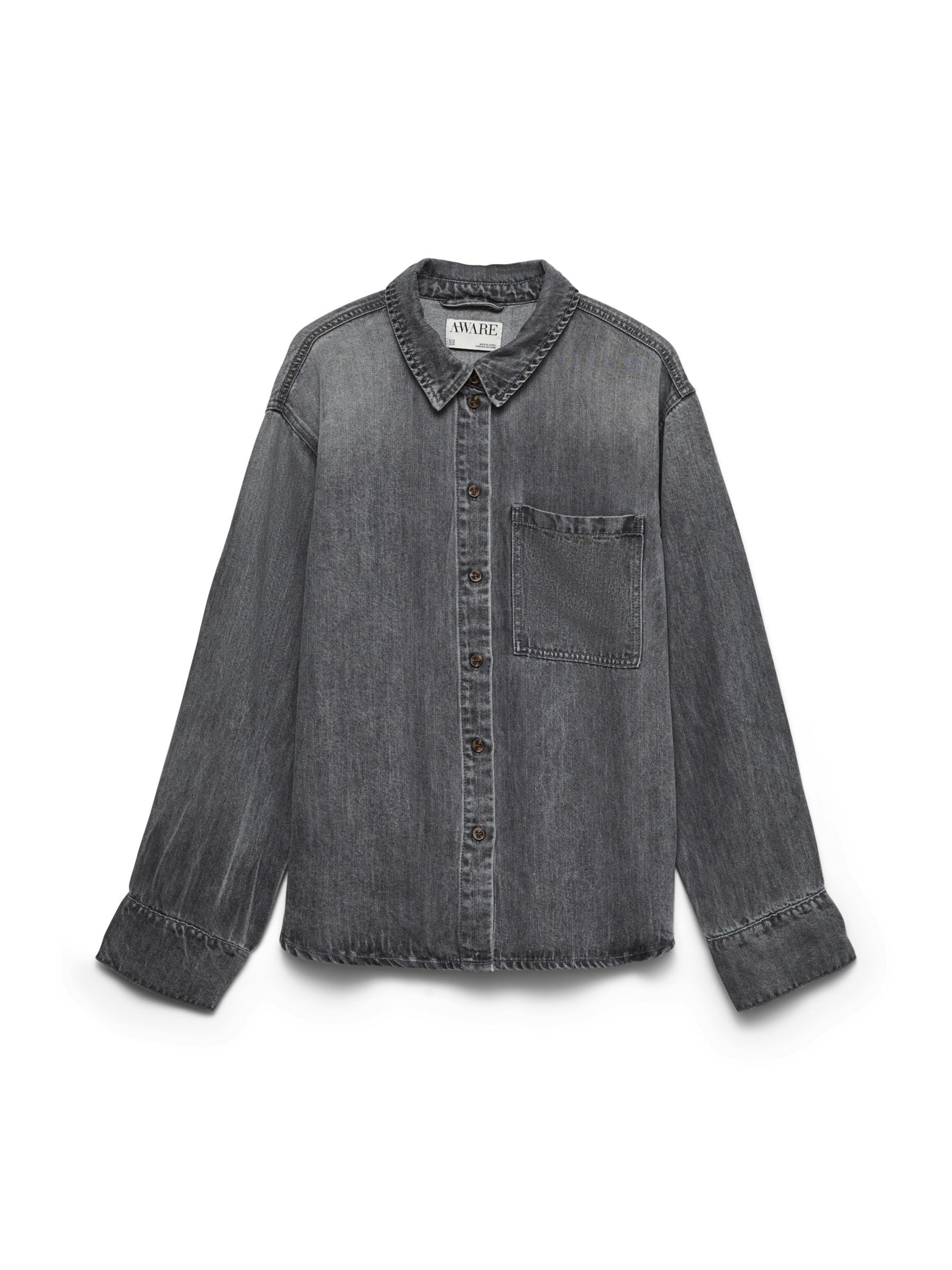 VERO MODA Blouse 'VMLucea' in Grijs: voorkant